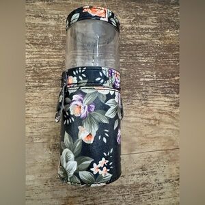 Hollis floral brush holder with snaps closure can also e used as a pencil case